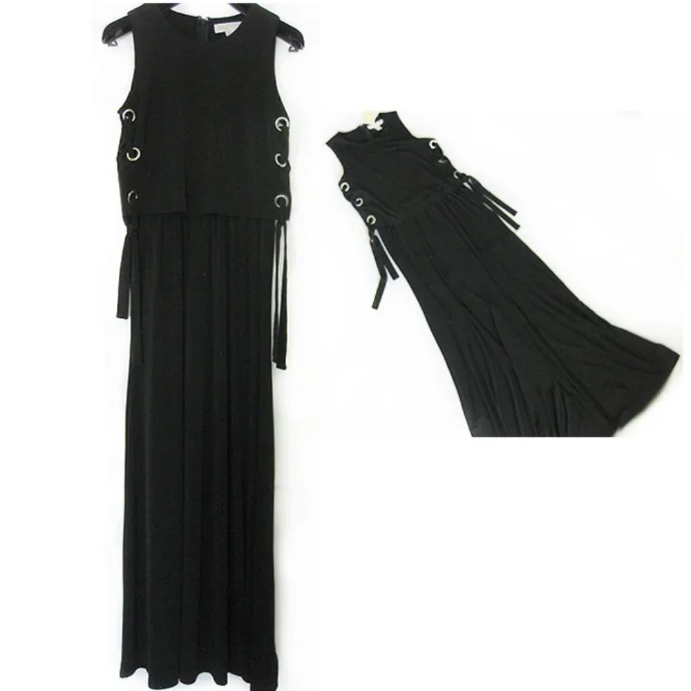 Michael Kors Grommet lace up maxi dress